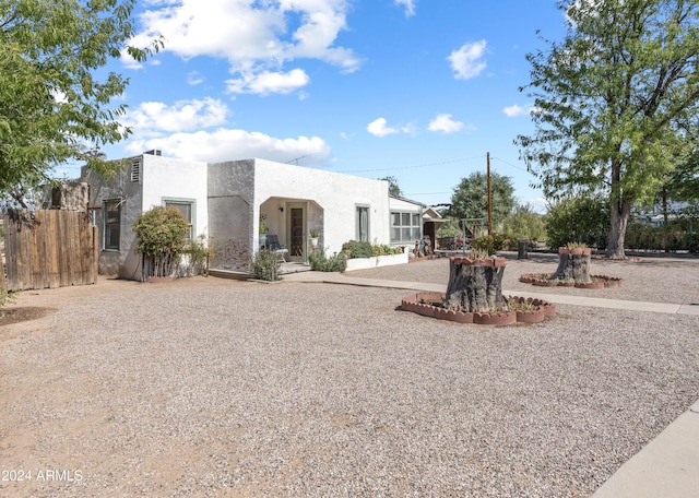 view of front of home with stucco siding