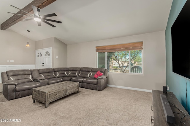 3061 W Betty Elyse Ln, Phoenix, AZ 85053 - living area featuring a ceiling fan and carpet floors