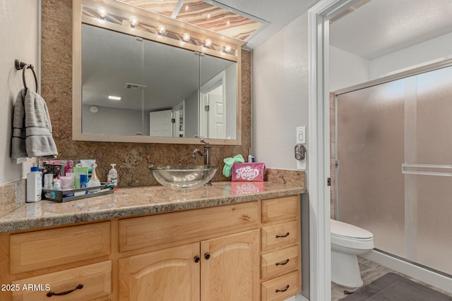 3061 W Betty Elyse Ln, Phoenix, AZ 85053 - full bathroom featuring vanity and a stall shower
