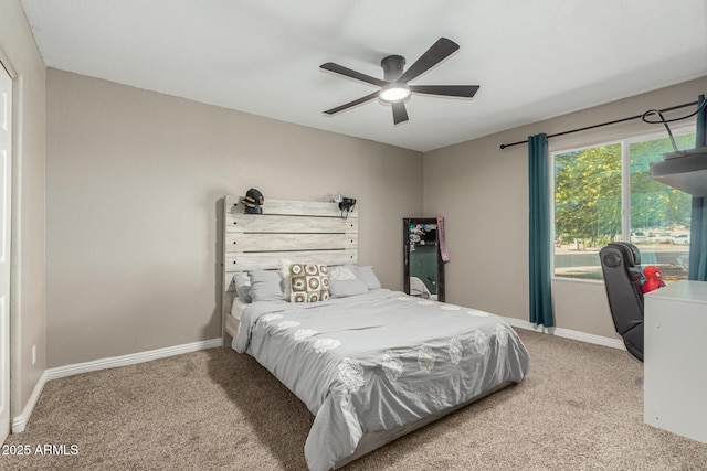 3061 W Betty Elyse Ln, Phoenix, AZ 85053 - bedroom featuring carpet flooring and ceiling fan
