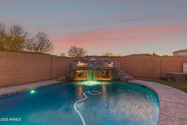 view of pool with a fenced in pool and a fenced backyard