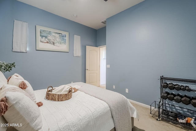 view of carpeted bedroom