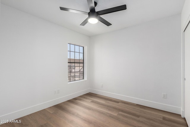 5230 E Brown Rd Unit 114, Mesa, AZ 85205 - spare room featuring wood finished floors and a ceiling fan