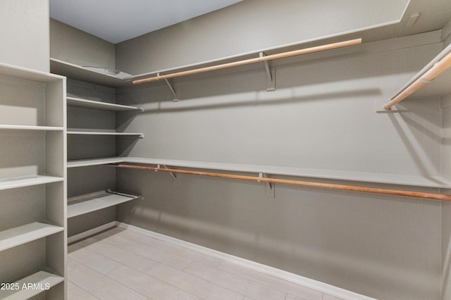 view of walk in closet