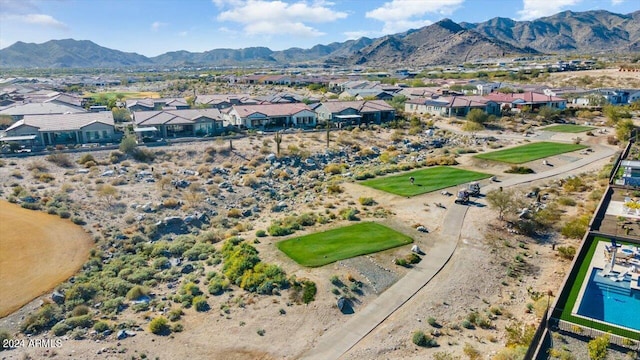 aerial view featuring a mountain view