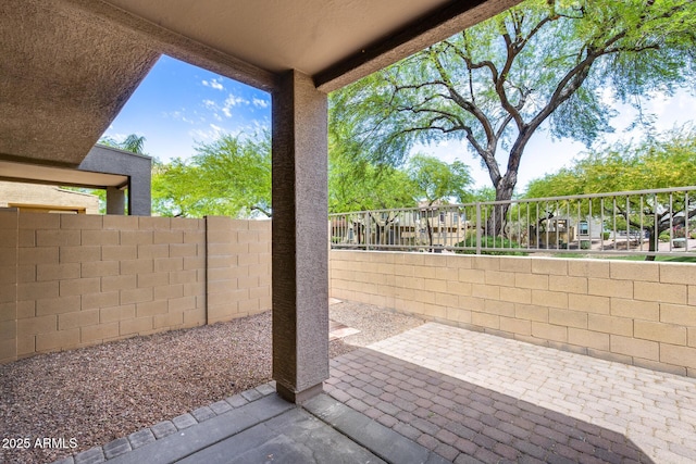 view of patio / terrace with a fenced backyard