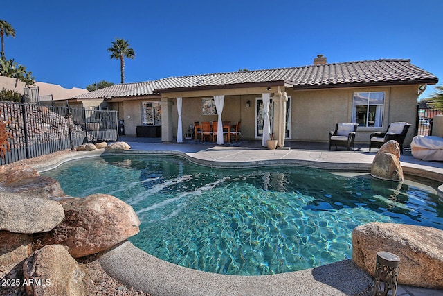 view of pool with a patio area