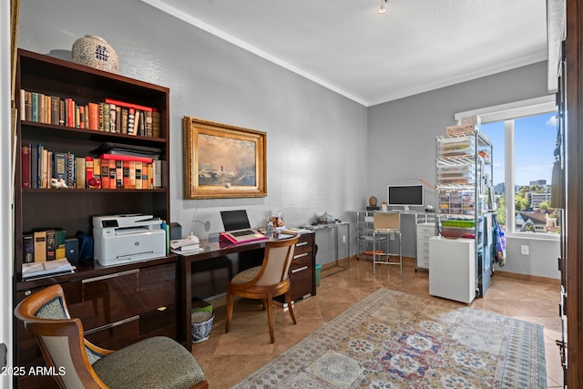 17 W Vernon Ave Unit 508, Phoenix, AZ 85003 - tiled office space with crown molding and baseboards