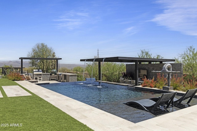 17245 E Desert Vista Trl, Rio Verde, AZ 85263 - swimming pool with area for grilling and a patio area