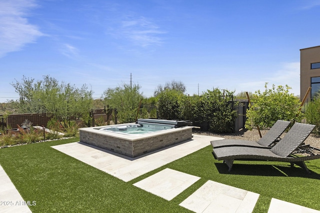 17245 E Desert Vista Trl, Rio Verde, AZ 85263 - view of yard featuring a covered hot tub