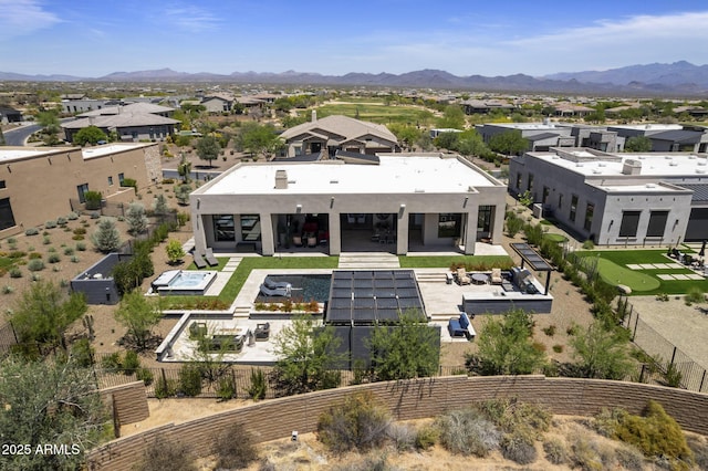 17245 E Desert Vista Trl, Rio Verde, AZ 85263 - aerial view of residential area featuring a mountainous background