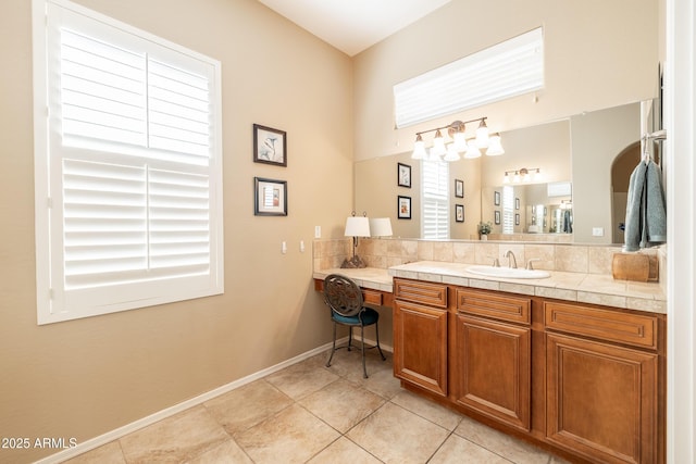13050 W Pinnacle Vista Dr, Peoria, AZ 85383 - bathroom featuring tile patterned flooring and vanity