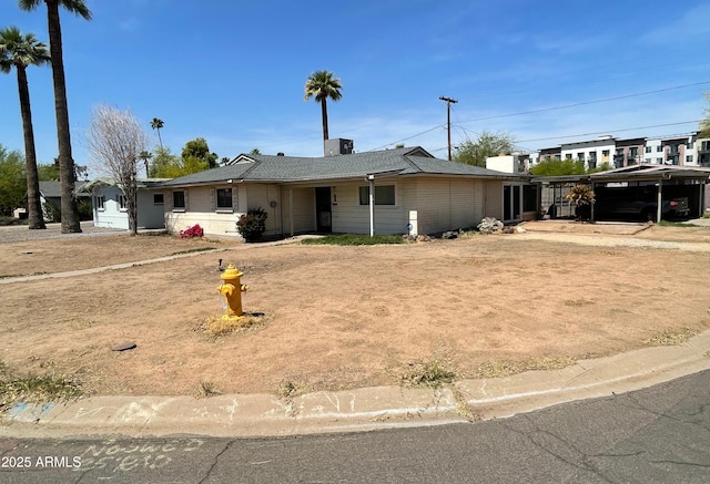 view of ranch-style home