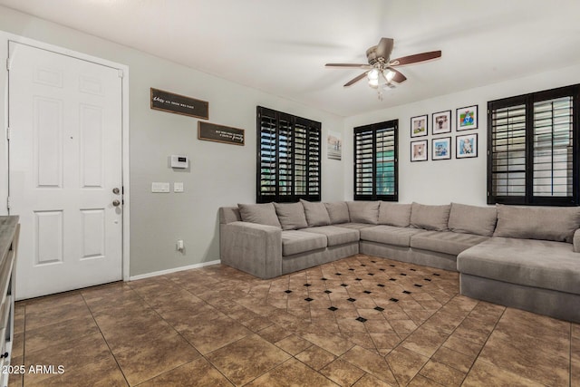 9350 W Williams St, Tolleson, AZ 85353 - living area with ceiling fan and tile patterned flooring