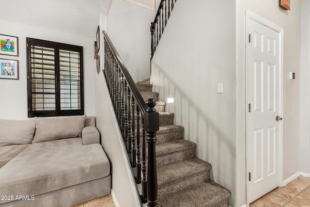 9350 W Williams St, Tolleson, AZ 85353 - staircase featuring tile patterned flooring and baseboards