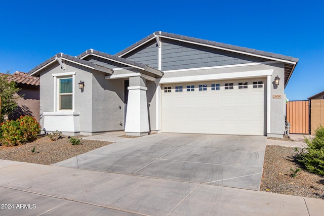 view of front of home with a garage