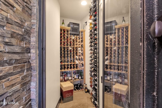 view of wine room