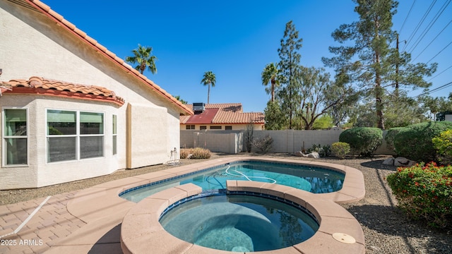 14248 N 56th Pl, Scottsdale, AZ 85254 - view of pool featuring a fenced backyard and a pool with connected hot tub