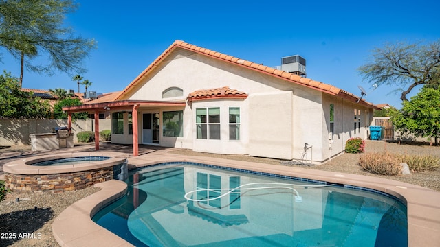 14248 N 56th Pl, Scottsdale, AZ 85254 - view of swimming pool with a patio area and a pool with connected hot tub