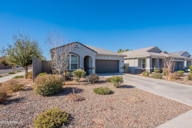 view of front of home featuring a garage