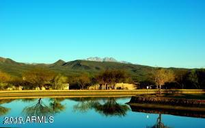 view of water feature with a mountain view