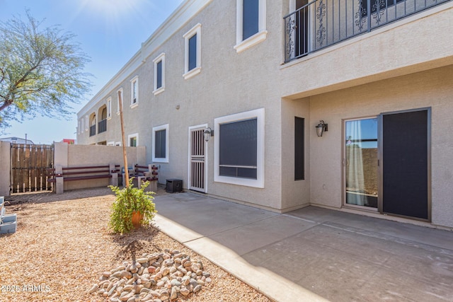 rear view of property with a patio