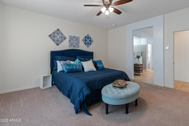 26032 W Quail Ave, Buckeye, AZ 85396 - bedroom featuring carpet, baseboards, and a ceiling fan