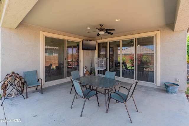 26032 W Quail Ave, Buckeye, AZ 85396 - view of patio / terrace with ceiling fan and outdoor dining area