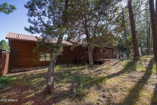 view of rear view of property