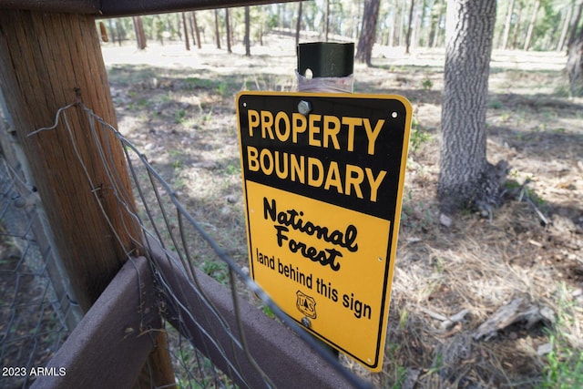 view of community sign