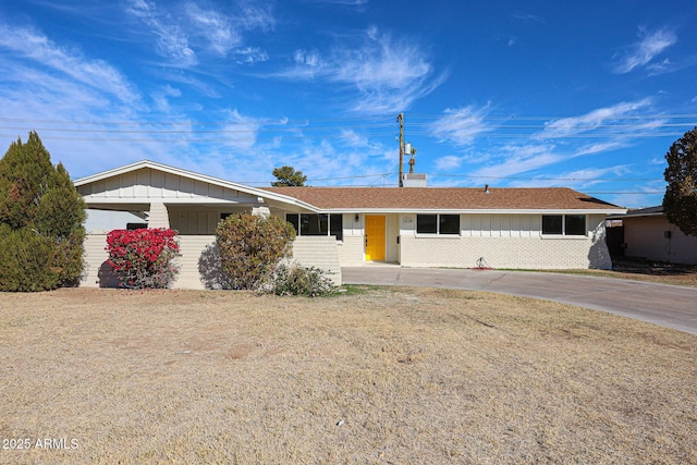 view of ranch-style home