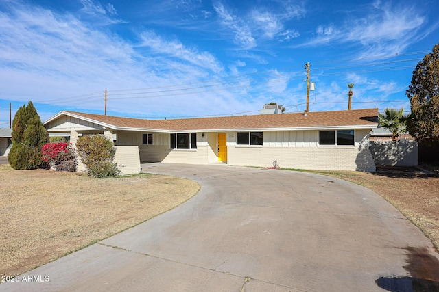 view of ranch-style house