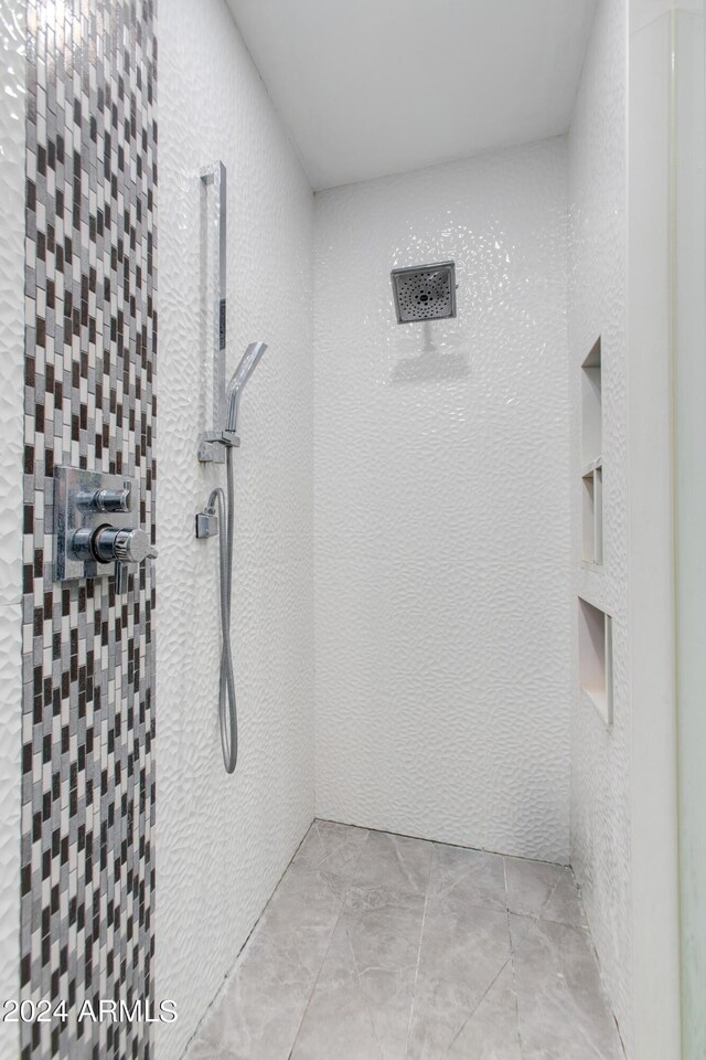 bathroom with a shower