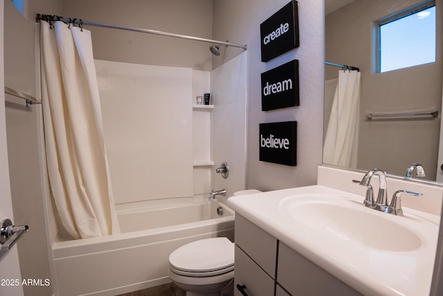 4226 E Coconino Pl, Chandler, AZ 85249 - bathroom featuring toilet, shower / tub combo, and vanity