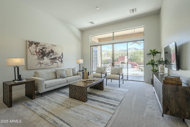 view of carpeted living room