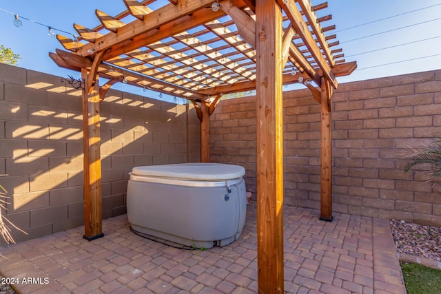 view of patio / terrace with a pergola