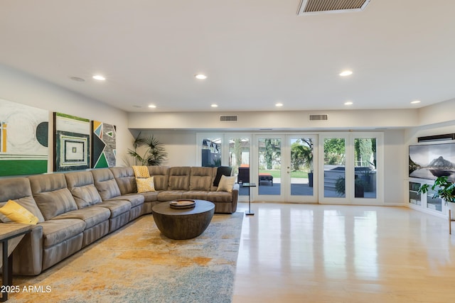 345 W Gardenia Dr, Phoenix, AZ 85021 - living area featuring light wood-type flooring, recessed lighting, and visible vents