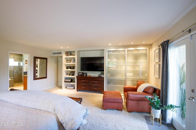 345 W Gardenia Dr, Phoenix, AZ 85021 - bedroom featuring recessed lighting, visible vents, multiple windows, and light colored carpet