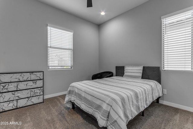 22837 E Silver Creek Ln, Queen Creek, AZ 85142 - bedroom featuring carpet floors, baseboards, and a ceiling fan