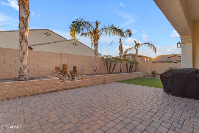 22837 E Silver Creek Ln, Queen Creek, AZ 85142 - view of patio / terrace featuring a grill and a fenced backyard