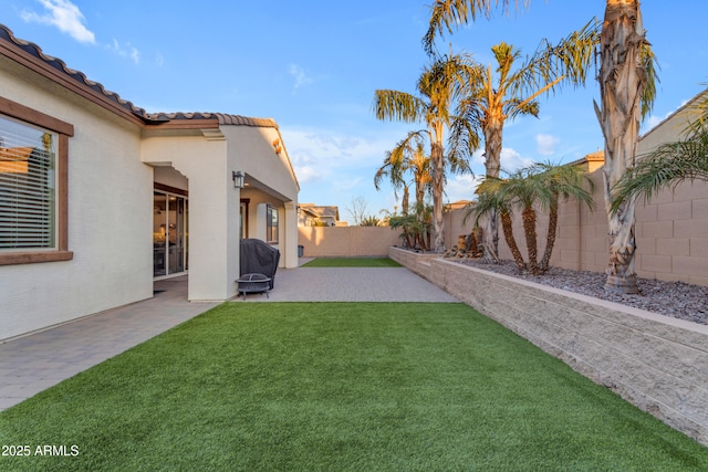 22837 E Silver Creek Ln, Queen Creek, AZ 85142 - view of yard with a patio and a fenced backyard