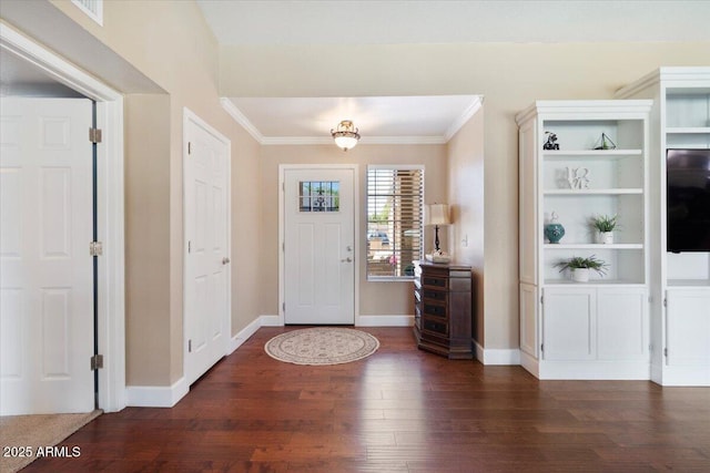 1670 E Whitten St, Chandler, AZ 85225 - foyer entrance with hardwood / wood-style flooring, ornamental molding, and baseboards