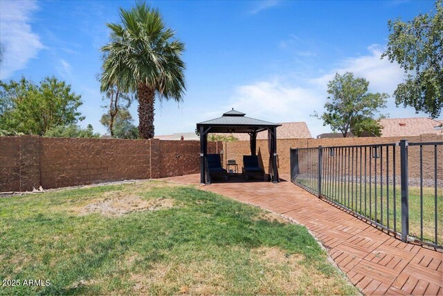 1670 E Whitten St, Chandler, AZ 85225 - view of yard with a gazebo and a patio