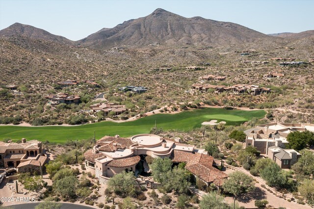 9808 E Honey Mesquite Dr, Scottsdale, AZ 85262 - mountain view with a golf course and nearby suburban area