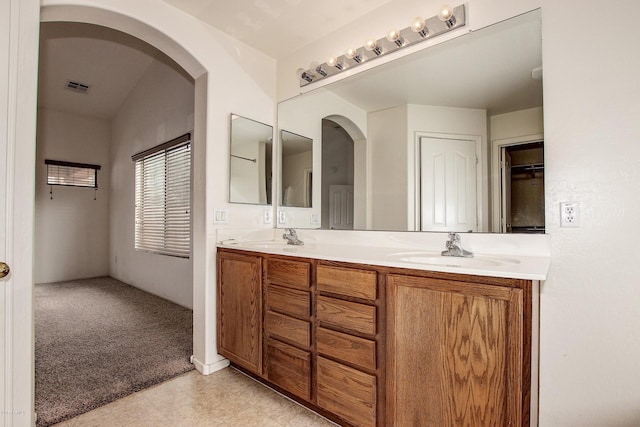 bathroom with vanity