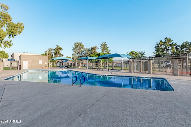 view of pool with a patio