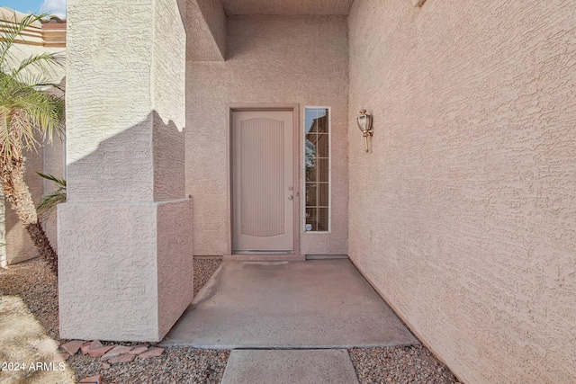 view of doorway to property