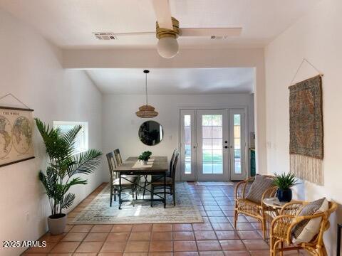 106 W Washington Ave, Gilbert, AZ 85233 - dining room with tile patterned floors and ceiling fan