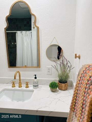 106 W Washington Ave, Gilbert, AZ 85233 - bathroom featuring vanity and a shower with shower curtain
