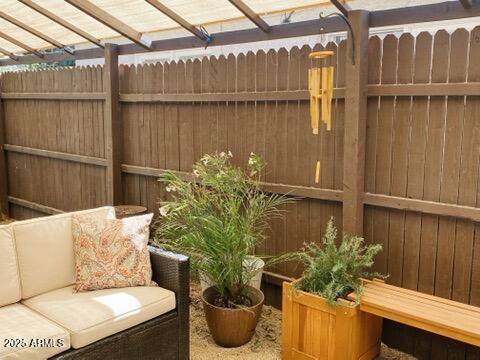 106 W Washington Ave, Gilbert, AZ 85233 - view of patio / terrace with fence and a pergola